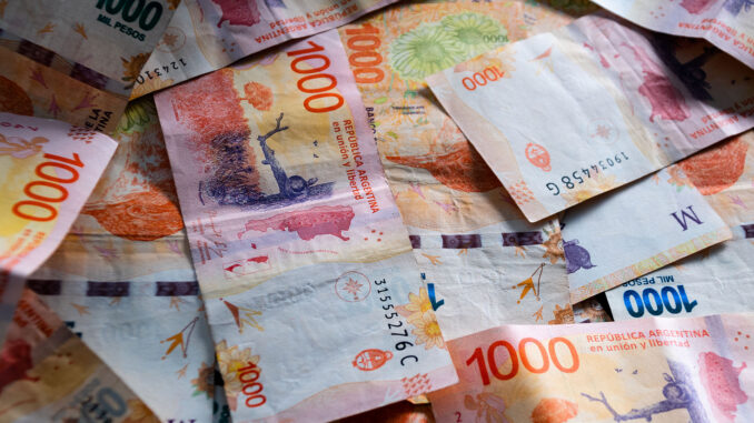 Bank Notes: Argentine 1000 Pesos